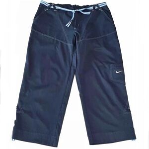 NIKE Convertible Cropped Track Pants - navy blue Medium